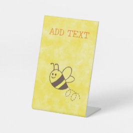 Niedliche Kleine Bienenflying Watercolor Babydusch Sockelschild