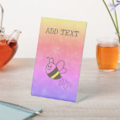 Niedliche Kleine Bienenflying Watercolor Babydusch Sockelschild (In SItu)