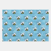 Niedliche Kleine Bienenmuster Wasserfarben Babydus Geschenkpapier Set (Vorderseite 2)