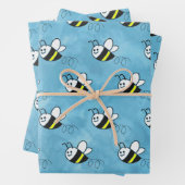 Niedliche Kleine Bienenmuster Wasserfarben Babydus Geschenkpapier Set (Beispiel)