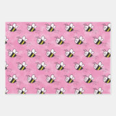 Niedliche Kleine Bienenmuster Wasserfarben Babydus Geschenkpapier Set (Vorderseite 3)