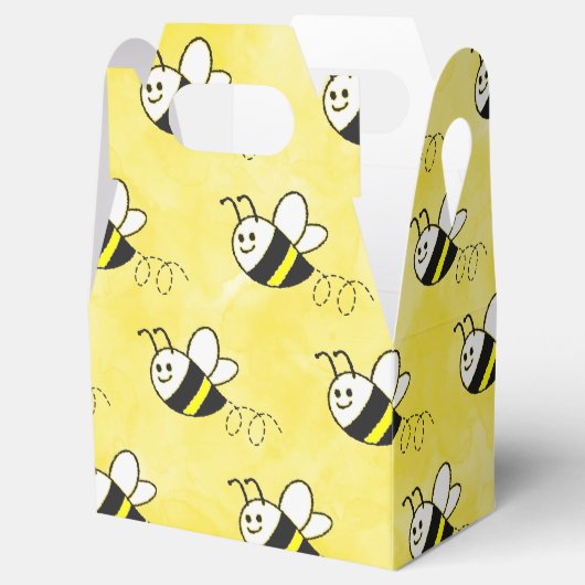 Niedliche Kleine Bienenmuster Wasserfarben Babydus Geschenkschachtel (Geöffnet)