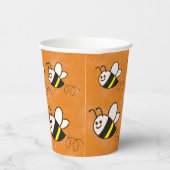 Niedliche Kleine Bienenmuster Wasserfarben Babydus Pappbecher (Rechts)