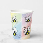 Niedliche Kleine Bienenmuster Wasserfarben Babydus Pappbecher (Rechts)