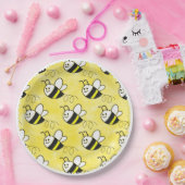 Niedliche Kleine Bienenmuster Wasserfarben Babydus Pappteller (Party)