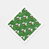 Niedliche Kleine Bienenmuster Wasserfarben Babydus Serviette (Ecke)