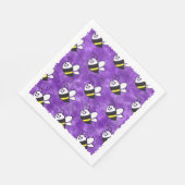 Niedliche Kleine Bienenmuster Wasserfarben Babydus Serviette (Ecke)