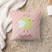 Niedliche kleine Birdie Personalisierter Name Pill Kissen (Decke)