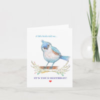 Niedliche kleine blaue Birdie sagte mir, es sei de