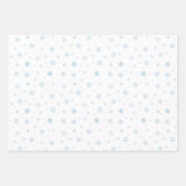 Niedliche kleine blaue Schneeflocken Geschenkpapier Set (Vorderseite 2)