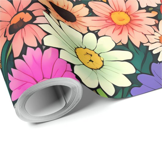 Niedliche kleine Blume Geschenkpapier (Rolleneckpunkt)