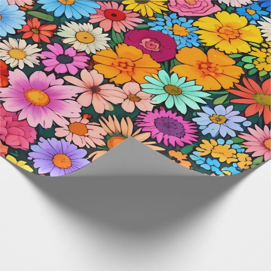 Niedliche kleine Blume Geschenkpapier (Ecke)