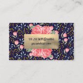 Niedliche kleine Blume Visitenkarte (Rückseite)