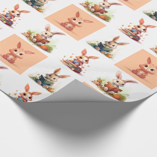 Niedliche kleine Bollen lesen Geschenkpapier (Ecke)