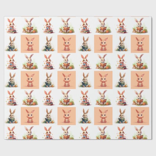 Niedliche kleine Bollen lesen Geschenkpapier (Flach)