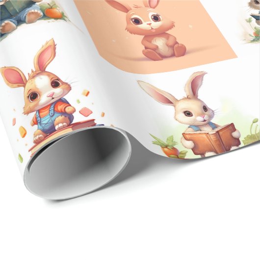 Niedliche kleine Bollen lesen Geschenkpapier (Rolleneckpunkt)