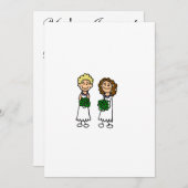 Niedliche kleine Braut Lesben Einladung (Vorne/Hinten)