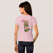 Niedliche kleine Bucheule für alle Bücherwürmer T-Shirt (Schwarz voll)