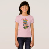 Niedliche kleine Bucheule für alle Bücherwürmer T-Shirt (Vorne ganz)