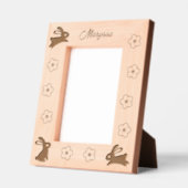 Niedliche kleine Bunnies und Blume 12x18 Geätzte Rahmen (Links)