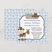 Niedliche kleine Cowboy-Babydusche Einladungen (Vorne/Hinten)