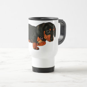 Niedliche kleine Dackel Design Travel Mug Reisebecher
