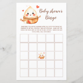 Niedliche Kleine Dumpling Baby Shower Bingo Card