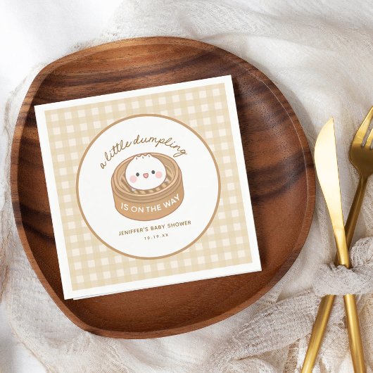 Niedliche Kleine Dumpling Babydusche Serviette