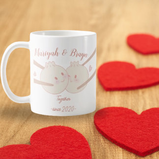 Niedliche kleine Ehefrau Husband Dumplings romanti Kaffeetasse