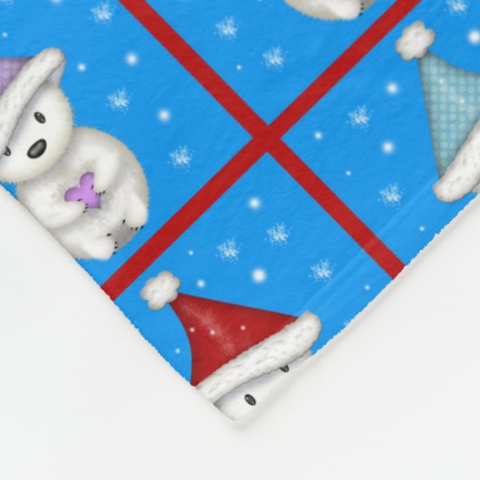 Niedliche kleine Eisbären Fleecedecke (Ecke)