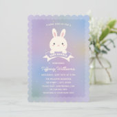 Niedliche kleine, elegante Gender-Neutral-Baby-Dus Einladung (Stehend Vorderseite)