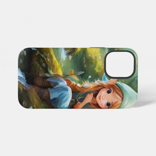 Niedliche kleine Elfe im Fluss iPhone Hülle (Rückseite (Horizontal))