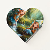 Niedliche kleine Elfe im Fluss Notizblock (Rückseite)