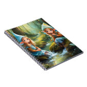 Niedliche kleine Elfe im Fluss Notizblock (Rechte Seite)