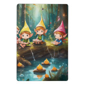 Niedliche kleine Elfen im Fluss Mini Klemmbrett (Rückseite)