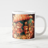 Niedliche kleine Elfen unter den Pilzen Jumbo-Tasse (Rechts)