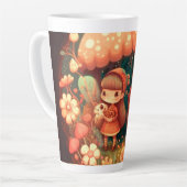 Niedliche kleine Elfen unter den Pilzen Milchtasse (Linke Ecke)