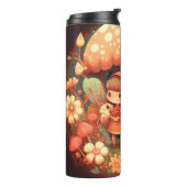 Niedliche kleine Elfen unter den Pilzen Thermosbecher (Nach links gedreht)