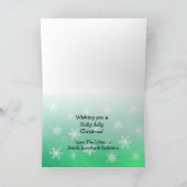 Niedliche kleine Elfen Weihnachten Personalisiert Karte (Innenseite)