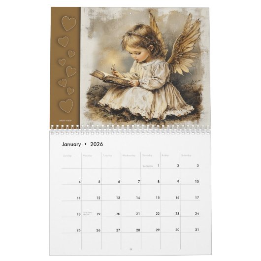 Niedliche kleine Engel - Süße kleine Engel Kalender (Jan 2026)