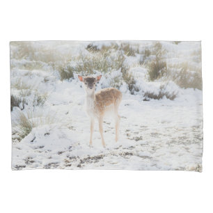 Niedliche kleine Fauna im Winterschnee 1 #animal#a Kissenbezug