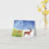 Niedliche kleine Fauna wächst bis zur Illustration Karte (Gelbe Blume)