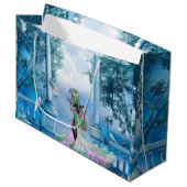 Niedliche kleine Fee Große Geschenktüte (Vorderseite Schrägansicht)