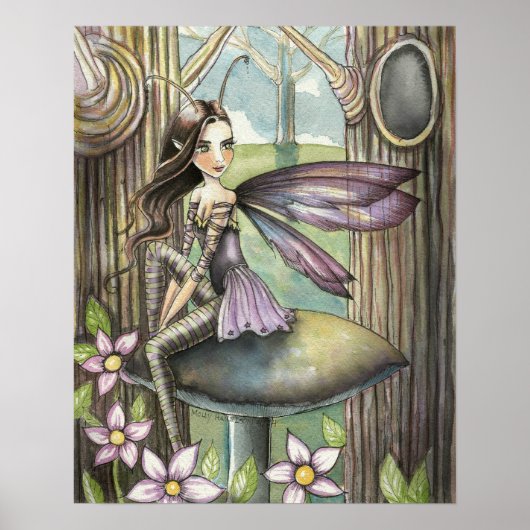 Niedliche kleine Fee im Waldposter Poster (Vorne)