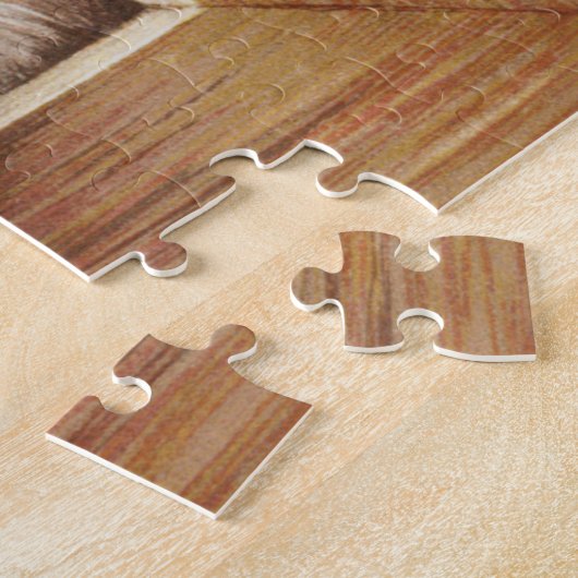 Niedliche kleine Ferkel in einer Scheune im Betrie Puzzle (Seite)