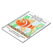 Niedliche kleine Fischerbäder in einem Pool Notizblock (Linke Seite)