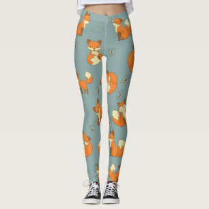 Niedliche kleine Fox-Muster-Leggings Leggings