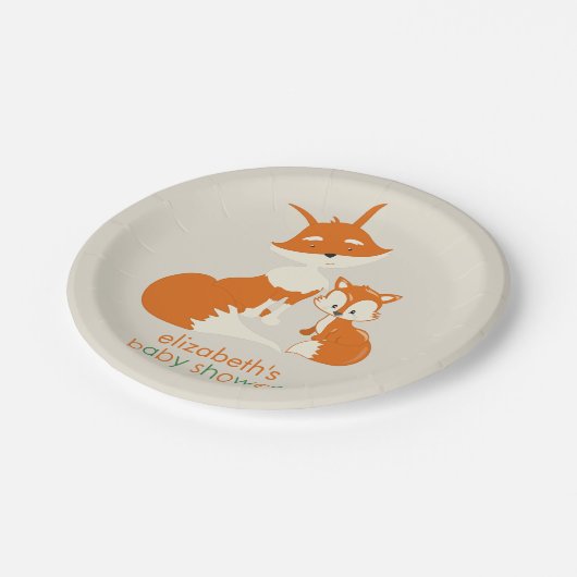 Niedliche kleine Fox- und Pappteller (Schrägansicht)