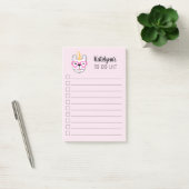 Niedliche Kleine Franziskanerin| Rosa| Personalisi Post-it Klebezettel (Büro)