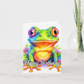 Niedliche kleine Froggie Karte (Vorderseite)